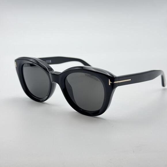 Tom Ford Sunglasses Nika-02 TF1344 01A Black Round Frame Gray Lens 49-20-140 New main image 7